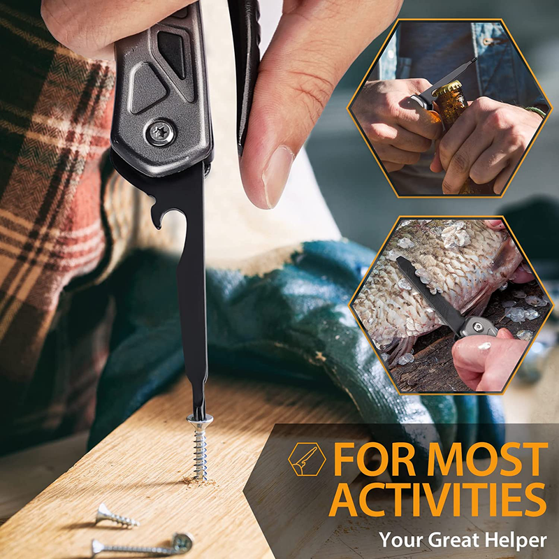 Multitool Camping Tool Gifts for Men - Christmas Stocking Stuffers for Men Women Dad Survival Gear Pocket Hammer Fishing Emergency Accessories Cool Gadgets Birthday Gifts Ideas for Fathers Husband Sporting Goods > Outdoor Recreation > Camping & Hiking > Camping Tools CRANACH   