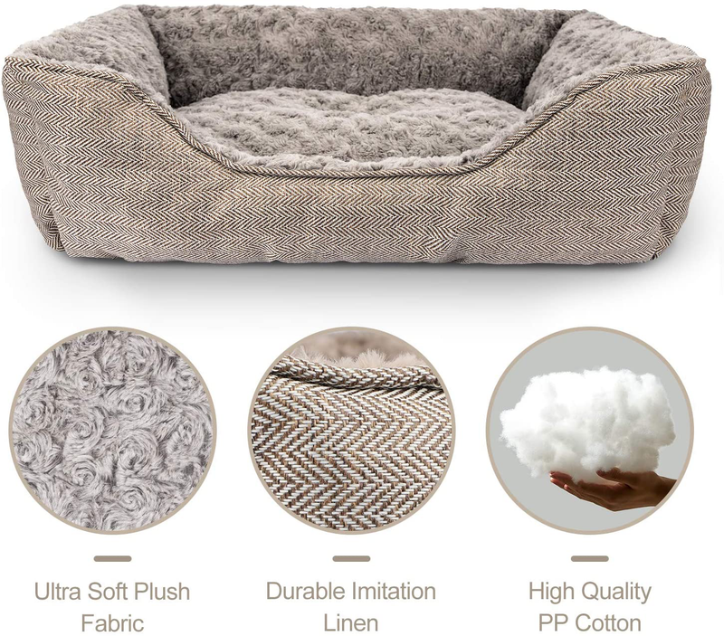 FURTIME Durable Dog Bed for Large Medium Small Dogs Soft Washable Pet Bed Breathable Rectangle Sleeping Bed Anti-Slip Bottom Animals & Pet Supplies > Pet Supplies > Dog Supplies > Dog Beds FURTIME   