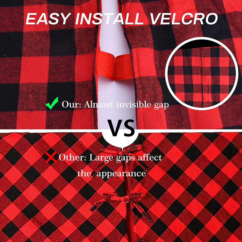Lapogy Christmas Tree Skirt,Christmas Decorations 48 Inch Red and Black Buffalo Check Plaid Tree Skirt,Double Layers Xmas Tree Skirt for Holiday Party, Winter New Year Christmas Tree Decor Home & Garden > Decor > Seasonal & Holiday Decorations& Garden > Decor > Seasonal & Holiday Decorations Lapogy   