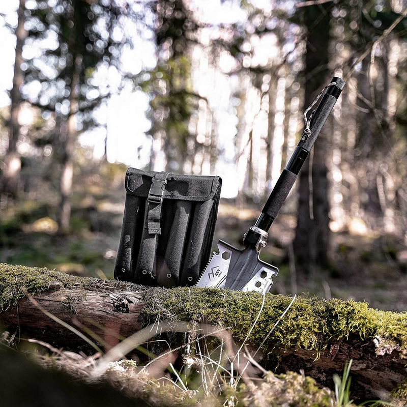 EST Gear Survival Shovel | the Ultimate Survival Tool | Military Gear Folding Shovel | Compact Tactical Entrenching Tool Perfect for Camping, Backpacking and Emergencies | Lifetime Replacement Sporting Goods > Outdoor Recreation > Camping & Hiking > Camping Tools EST Gear   