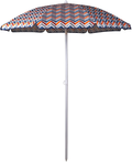 Picnic Time Portable Canopy Outdoor Umbrella, Black Home & Garden > Lawn & Garden > Outdoor Living > Outdoor Umbrella & Sunshade Accessories ONIVA - a Picnic Time brand Vibe Collectin - Navy, Orange & Gray  