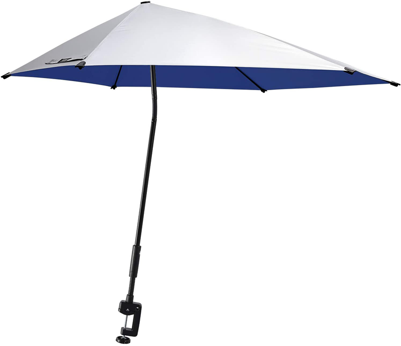 G4Free UPF 50+ Adjustable Beach Umbrella XL with Universal Clamp for Chair, Golf Cart, Stroller, Bleacher, Patio Home & Garden > Lawn & Garden > Outdoor Living > Outdoor Umbrella & Sunshade Accessories G4Free Blue  