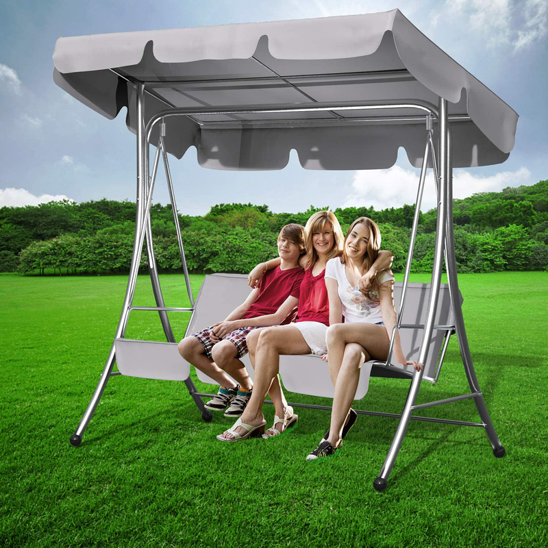 SOONHUA Patio Swing Cushion Cover, Waterproof Swing Canopy Seat Top Protection Cover + Swing Seat Cover for 3-seat Swing Home & Garden > Lawn & Garden > Outdoor Living > Porch Swings SOONHUA   