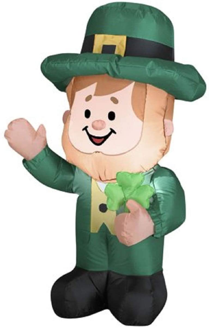 Gemmy 3.5' St Patricks Day Leprechan Irish Leprechaun Airblown Inflatable Lighted Decoration Arts & Entertainment > Party & Celebration > Party Supplies Gemmy   