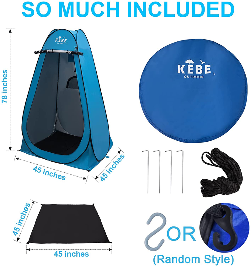 Pop-Up Privacy Tent with a Gift Removable Pad, UPF50+ Portable Outdoor Sun Shelter Privacy Shelters Room Pop up Shower Changing Toilet Tent with Carry Bag Sporting Goods > Outdoor Recreation > Camping & Hiking > Portable Toilets & Showers KEBE   