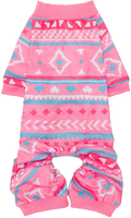 TAILGOO Light Breathable Dog Pajamas - Soft Apparel Jumpsuit, Fashionable Pet Clothes with Exquisite Geometric Patterns, Cute Puppy Pjs for Small or Kid Doggy Animals & Pet Supplies > Pet Supplies > Dog Supplies > Dog Apparel TAILGOO Pink Small 