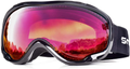 HUBO SPORTS Ski Snow Goggles for Men Women Adult,OTG Snowboard Goggles of Dual Lens with Anti Fog for UV Protection for Girls  HUBO SPORTS Ie#bbrose  