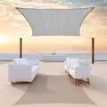 ColourTree 16' x 16' Beige Sun Shade Sails shade cloth Square Canopy – UV Resistant Heavy Duty Commercial Grade Outdoor Patio Carport (We Make Custom Size)