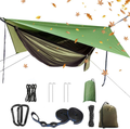 Portable Camping Hammock Set, Single Double Hammock, Insect net, Shade Tent, high-Strength Parachute Cloth Hammock Home & Garden > Lawn & Garden > Outdoor Living > Hammocks YCD Army Green  