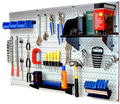 Pegboard Organizer Wall Control 4 ft. Metal Pegboard Standard Tool Storage Kit with Galvanized Toolboard and Black Accessories Hardware > Hardware Accessories > Tool Storage & Organization Wall Control White/Black Storage 