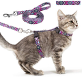 Jamktepat Cat Harness and Leash Set Geometric Pattern Escape Proof Adjustable for Kitty Outdoor Walking Animals & Pet Supplies > Pet Supplies > Cat Supplies > Cat Apparel Jamktepat Purple  