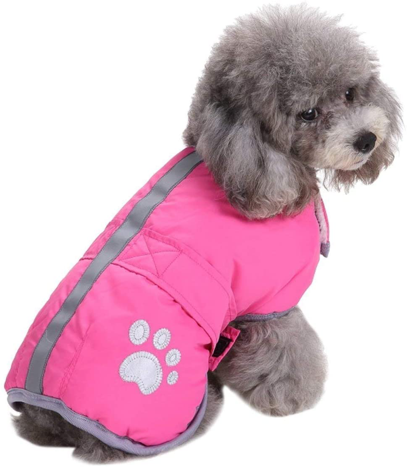 Queenmore Cold Weather Dog Coats Loft Reversible Winter Fleece Dog Vest Waterproof Pet Jacket Available in Extra Small, Small, Medium, Large Extra Large Sizes Animals & Pet Supplies > Pet Supplies > Dog Supplies > Dog Apparel Queenmore Pink 3X-Large 