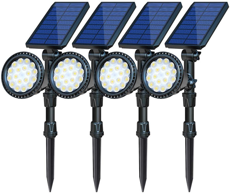 OSORD Solar Lights Outdoor, Upgraded Waterproof 18 LED 2-in-1 Solar Landscape Spotlights Wall Light Auto On/Off Solar Powered Landscaping Lighting for Garden Yard Driveway Porch Walkway (-Warm White)