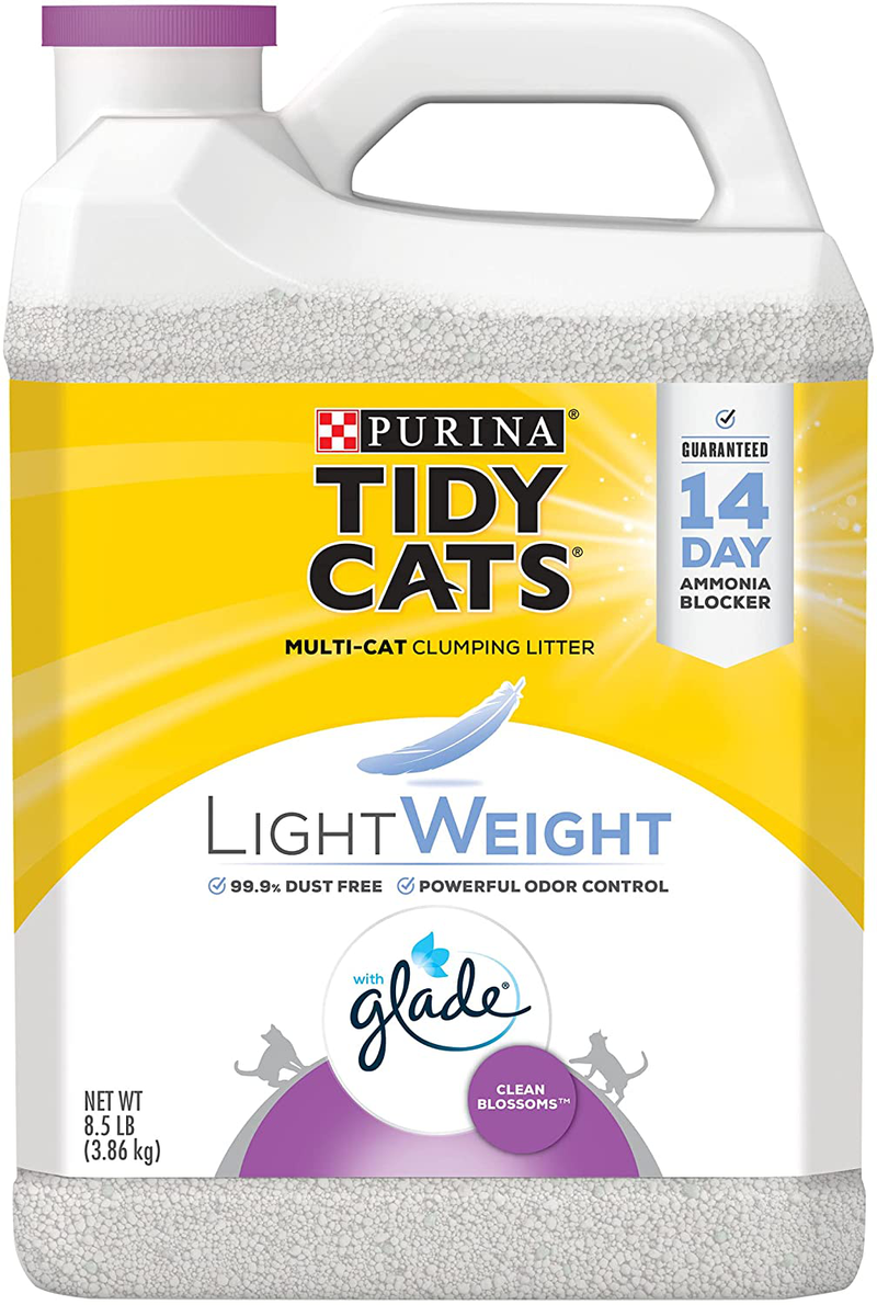 Purina Tidy Cats LightWeight Glade Extra Strength, Scented, Clumping Cat Litter Animals & Pet Supplies > Pet Supplies > Cat Supplies > Cat Litter Purina Tidy Cats Glade Clean Blossoms (2) 8.5 lb. Jugs 