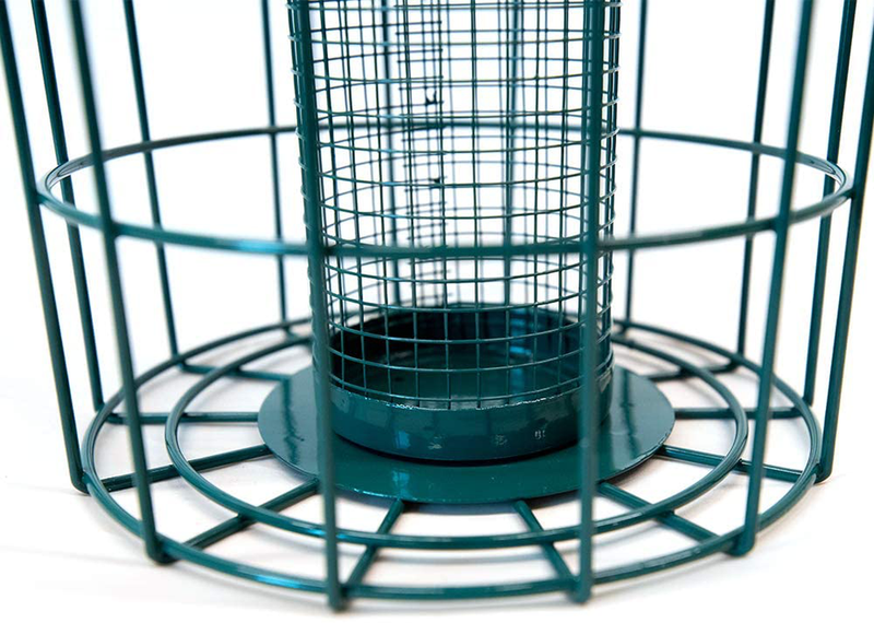 Nature's Rhythm Outdoor Hanging Bird Feeder Caged Mesh Tube Squirrel Proof Wild Bird Feeder with Large Metal Seed Guard Deterrent Animals & Pet Supplies > Pet Supplies > Bird Supplies > Bird Cage Accessories > Bird Cage Food & Water Dishes Nature's Rhythm   
