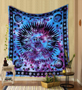The Art Box Indie Room Decor Aesthetic Tapestry For Bedroom Wall Decor Boho Wall Art Beach Blanket Living Room Trippy Wall Hanging Tie Dye Hippie Moon Tapestry , Rainbow , 220x230 Cms  THE ART BOX Pink and Blue Medium (135 x 150 Cms / 54 x 60 Inches) 
