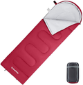 Kingcamp Sleeping Bag 44℉ Great for Kids, Boys, Girls, Teens & Adults Ultralight with Compact Bags for Outdoor Camping Backpacking and Hiking 86.6”X29.5” Sporting Goods > Outdoor Recreation > Camping & Hiking > Sleeping BagsSporting Goods > Outdoor Recreation > Camping & Hiking > Sleeping Bags KingCamp Red  