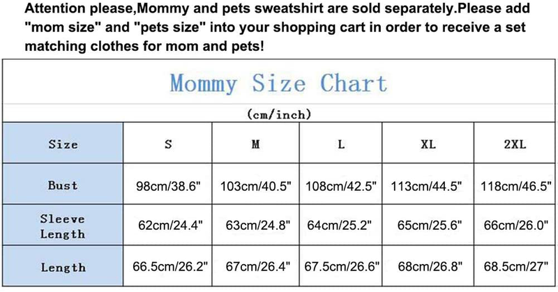 Parent-Pets Clothes Mommy＆Dogs Sweatshirt Cool for Pets Owner and Pets Animals & Pet Supplies > Pet Supplies > Cat Supplies > Cat Apparel Yeahbudddy   