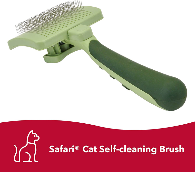 Coastal Pet - Safari - Cat Self-Cleaning Slicker Brush - Cat Grooming Supplies