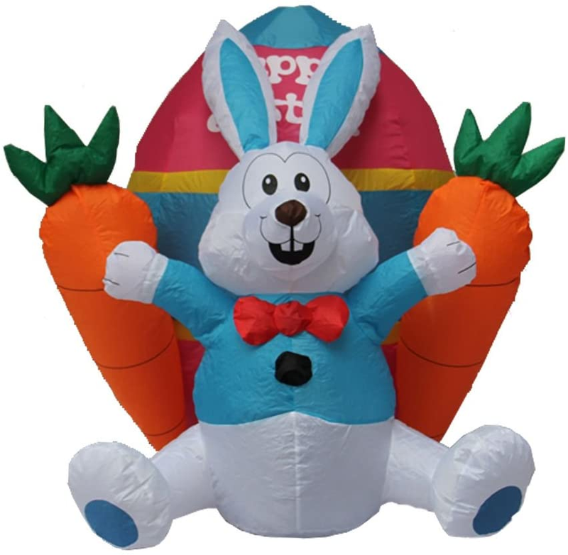 Impact Canopy Inflatable Outdoor Easter Decoration, Easter Bunny Egg Basket, 4 Feet Tall Home & Garden > Decor > Seasonal & Holiday Decorations IMPACT CANOPY Bunny with Carrots  