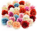 Fake flower heads in Bulk Wholesale for Crafts Peony Flower Head Silk Artificial Flowers for Wedding Decoration DIY Party Home Decor Decorative Wreath Fake Flowers 30 Pieces 4.5cm (Colorful) Home & Garden > Plants > Flowers Fake flower heads Colorful  