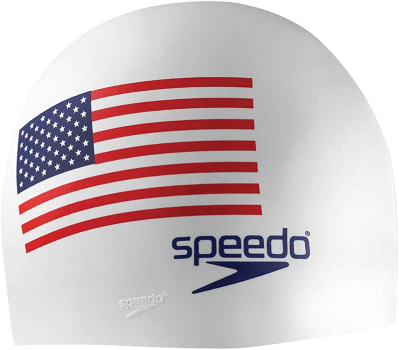 Speedo Unisex-Adult Swim Cap Silicone Sporting Goods > Outdoor Recreation > Boating & Water Sports > Swimming > Swim Caps Speedo White Flag  