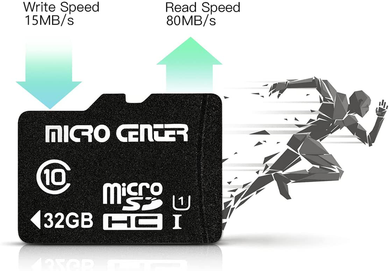 Micro Center 32GB Class 10 Micro SDHC Flash Memory Card with Adapter for Mobile Device Storage Phone, Tablet, Drone & Full HD Video Recording - 80MB/s UHS-I, C10, U1 (2 Pack) Electronics > Electronics Accessories > Memory > Flash Memory > Flash Memory Cards Inland   