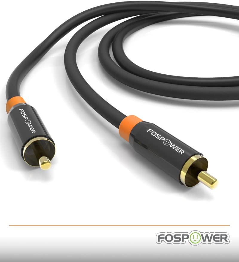 FosPower (3 Feet) Digital Audio Coaxial Cable [24K Gold Plated Connectors] Premium S/PDIF RCA Male to RCA Male for Home Theater, HDTV, Subwoofer, Hi-Fi Systems Electronics > Electronics Accessories > Cables FosPower   