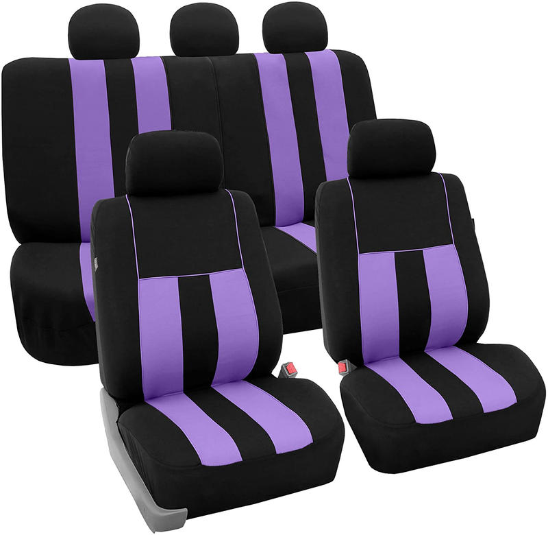 FH Group FB036BLACK115 Seat Cover (Airbag Compatible and Split Bench Black) Vehicles & Parts > Vehicle Parts & Accessories > Motor Vehicle Parts > Motor Vehicle Seating FH Group Purple  