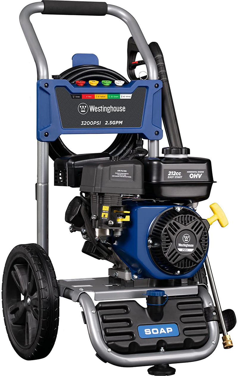 Westinghouse Outdoor Power Equipment WPX2700 Gas Powered Pressure Washer 2700 PSI and 2.3 GPM, Soap Tank and Four Nozzle Set, CARB Compliant  Westinghouse Outdoor Power Equipment WPX3200  