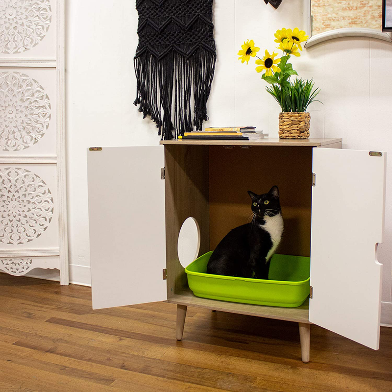 Penn-Plax Cat Walk Furniture: Contemporary Home Cat Litter Hide-Away Cabinet Animals & Pet Supplies > Pet Supplies > Cat Supplies > Cat Beds Penn-Plax   