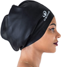 Dsane Extra Large Swimming Cap for Women and Men,Special Design Swim Cap for Very Long Thick Curly Hair&Dreadlocks Weaves Braids Afros Silicone Keep Your Hair Dry Sporting Goods > Outdoor Recreation > Boating & Water Sports > Swimming > Swim Caps Dsane black  