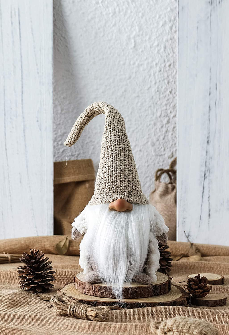 Funoasis Holiday Gnome Handmade Swedish Tomte, Christmas Elf Decoration Ornaments Thanks Giving Day Gifts Swedish Gnomes tomte 16 Inches (Khaki) Home & Garden > Decor > Seasonal & Holiday Decorations& Garden > Decor > Seasonal & Holiday Decorations Funoasis   