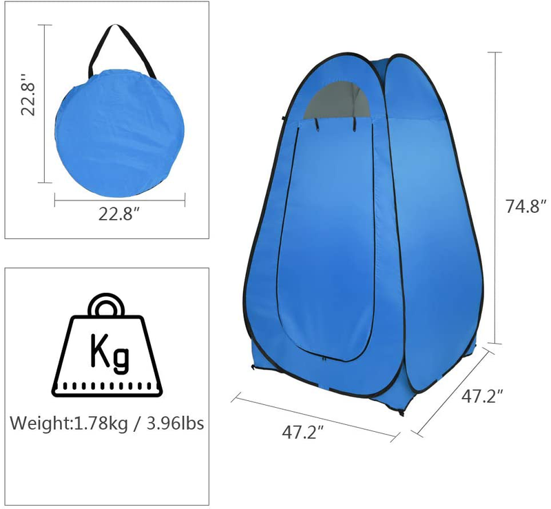 Toilet Shower Tent 1-2 Person Portable Pop up Dressing Tent Changing Room Privacy Tent Camping Shelter Sporting Goods > Outdoor Recreation > Camping & Hiking > Portable Toilets & Showers Coofel   
