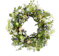 DII Decorative Seasonal Wreath Spring/Summer, Front Door or Indoor Wall Décor, 22", Wild Flowers Home & Garden > Plants > Flowers DII Eggs & Flowers  