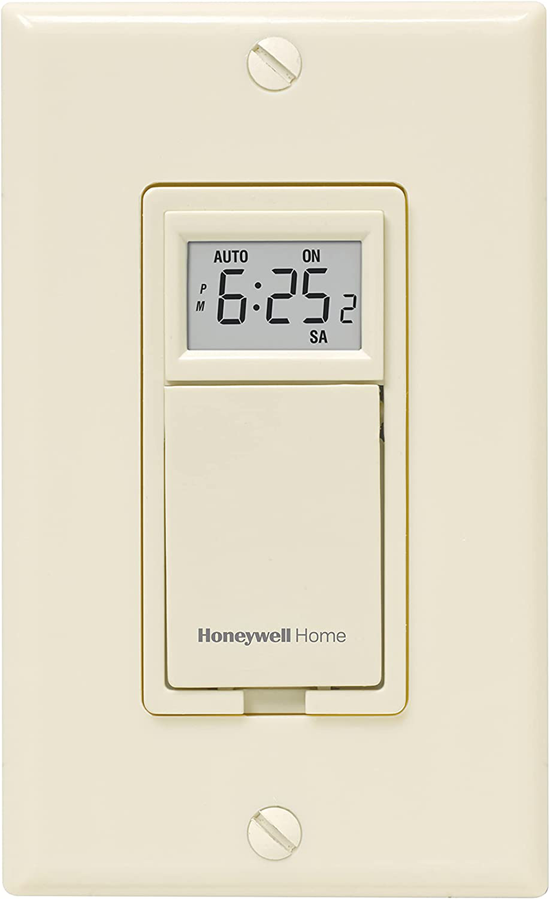 Honeywell Home RPLS531A1003 RPLS531A 7-Day Programmable Timer Switch, Almond Home & Garden > Lighting Accessories > Lighting Timers Honeywell Home Default Title  