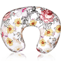 Floral Nursing Pillow Cover, Nursing Pillowcase Set for Baby Boy or Baby Girl, Nursing Pillow Slipcover Cushion Cover, Soft Fabric for Snuggling Baby, Suitable for Nursing Pillows Home & Garden > Decor > Chair & Sofa Cushions HNHUAMING Floral  