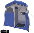 Kingcamp Outdoor Privacy Tent, Oversize Shower Tent for Camping, Portable Camping Privacy Shelter Dressing Rroom Changing Room Tent with Carry Bag, Easy Set Up, 1 Room/2 Rooms Sporting Goods > Outdoor Recreation > Camping & Hiking > Portable Toilets & Showers KingCamp 2 Rooms/Blue  