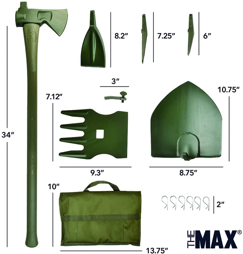 The MAX Multipurpose Axe Toolkit by Forrest Tool, Includes 8 Essential Tools for Camping, Hunting, Gardening and Off-Roading, Constructed with Reliable Material, Easy to Use Sporting Goods > Outdoor Recreation > Camping & Hiking > Camping Tools Forrest Tool   