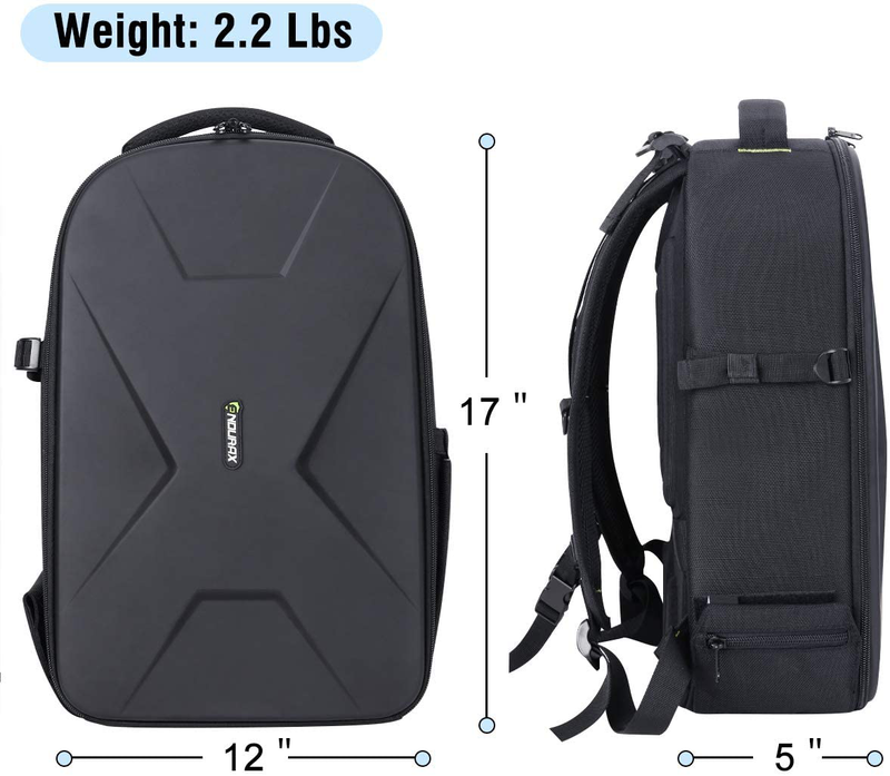 Endurax Large Camera Backpack Waterproof Compatible with Canon Nikon Photographers Camera Bag for DSLR with Hardshell Protection Cameras & Optics > Camera & Optic Accessories > Camera Parts & Accessories > Camera Bags & Cases Endurax   