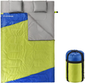 Extremus Rectangular Camping Sleeping Bag, 3-Season Comfort, Single/Double Backpacking Sleeping Bags for Adults, Lightweight, Water Repellency,Camping Gear, Stuff Sack with Compression Straps Included Sporting Goods > Outdoor Recreation > Camping & Hiking > Sleeping Bags Extremus B: Double-Chartreuse/Royal Blue  