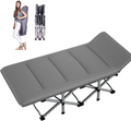 MOPHOTO Folding Camping Cot Folding Cot with Carry Bag, Camping Cot for Adults Portable Folding Outdoor Cot Carry Bags Suede for Outdoor Travel Camp Beach Vacation (75"L X 28"W, Blue and Gray 2-PACK) Sporting Goods > Outdoor Recreation > Camping & Hiking > Camp Furniture MOPHOTO Glacier Gray W/ Pad 75"L x 28"W 