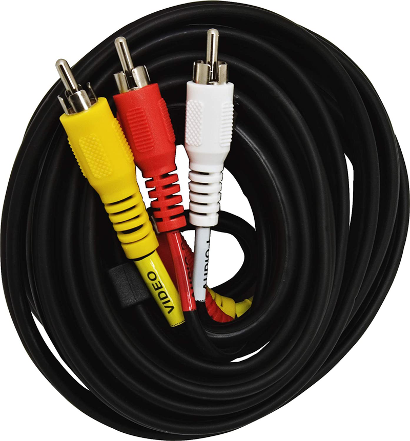 GE Composite Audio/ Video Cable, 6 ft. RCA Style Plugs 3-Male to 3-Male, Low Loss, for TV, VCR, DVD, Satellite, and Home Theater Receivers, 23216 Electronics > Electronics Accessories > Cables > Audio & Video Cables GE   