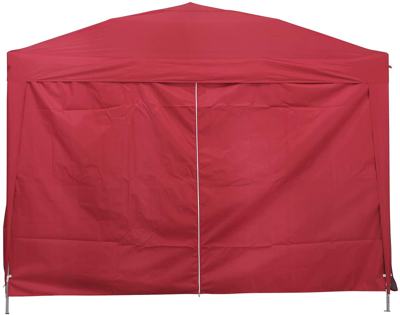 OVASTLKUY 10 x 10 ft Outdoor Pop-Up Canopy Tent Gazebo Heavy Duty Party Wedding Event Tent (with Side Wall, Red) Home & Garden > Lawn & Garden > Outdoor Living > Outdoor Structures > Canopies & Gazebos OVASTLKUY   