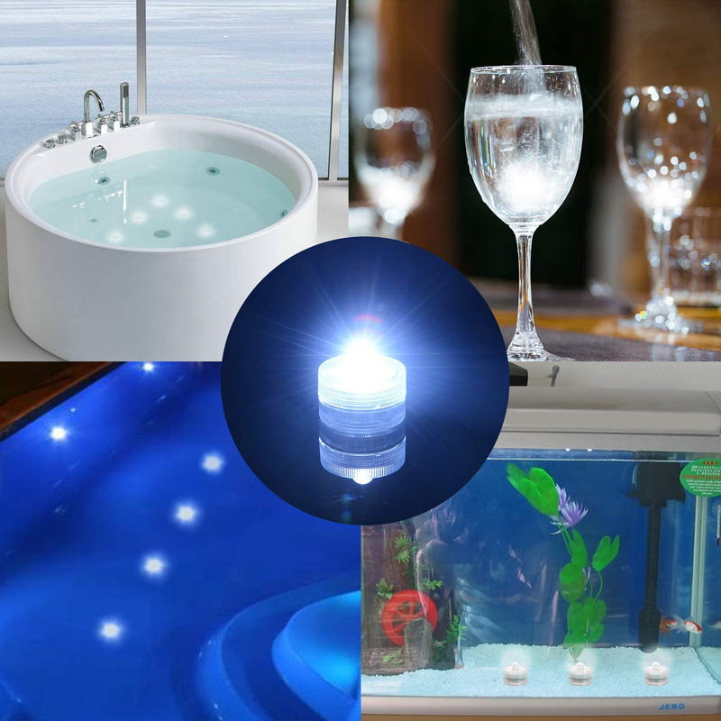 Submersible LED Lights,Waterproof Tea Lights,White Submersible Pool Lights,Underwater Submersible Tea Lights Battery Sub LED Lights Pond & Fishing Celebration Flameless LED Tea Light(Pack of 12) Home & Garden > Pool & Spa > Pool & Spa Accessories SHYMERY   