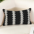 Sungea Black and White Decorative Throw Pillow Covers Set of 2, 18x18 Inch Boho Modern Tree Pattern Striped Woven Cushion Case for Couch Sofa Bed Home Decor Design (Square 18 Inches, 2) Home & Garden > Decor > Seasonal & Holiday Decorations Sungea 1 Lumbar 12 x 20 Inches 