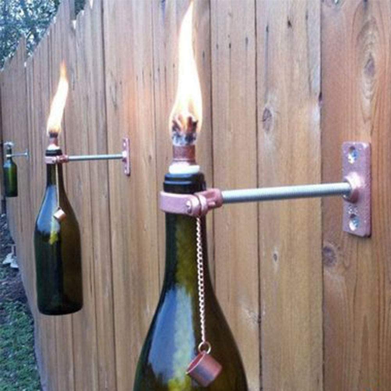 Madezz Qiilu 12pcs Replacement Fiberglass Tiki Wick for Wine Bottle Tiki Torches Patio Lighting Garden Light
