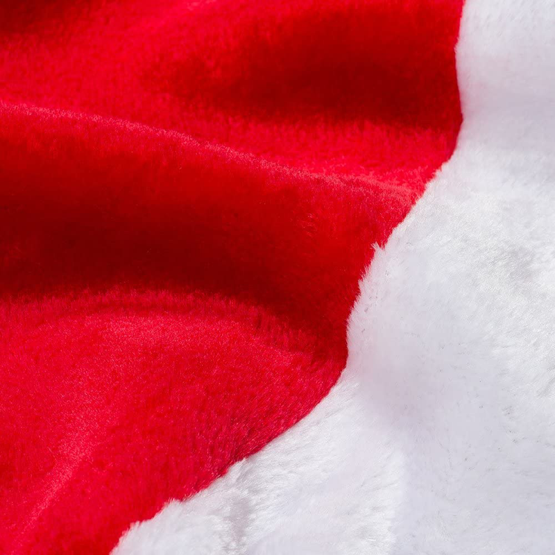 MrXLWhome Christmas Tree Skirt Red 48inches, Large Red Velvet Holiday Christmas Tree Decoration Skirts, Red and White Tree Skirts Home & Garden > Decor > Seasonal & Holiday Decorations > Christmas Tree Skirts MrXLWhome   