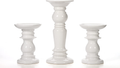 Hosley Set of 3 Ceramic White Pillar Candle Holders Two 6 Inch and One 9.5 Inch High. Ideal for LED and Pillar Candles Gifts for Wedding Party Home Spa Reiki Aromatherapy Votive Candle Gardens P2 Home & Garden > Decor > Home Fragrance Accessories > Candle Holders Hosley White 6'' , 6'' & 9.5'' High 