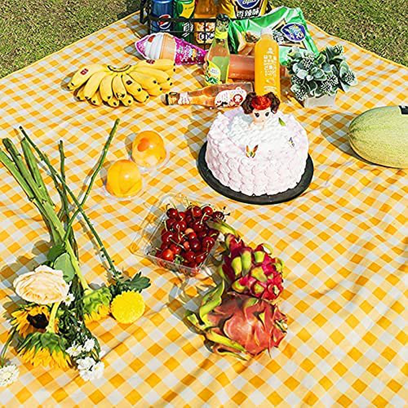 Hotte Picnic Blankets Extra Large 80" x 80" Lightweight Blanket, Thickened Upgrade Oversized XL Folding Waterproof Portable Mat for Outdoor Picnics, Camping, Beach Home & Garden > Lawn & Garden > Outdoor Living > Outdoor Blankets > Picnic Blankets Hotte   